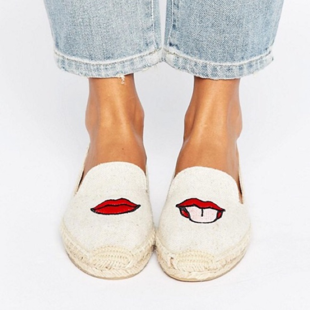 Soludos Jason Polan Lips Espadrilles